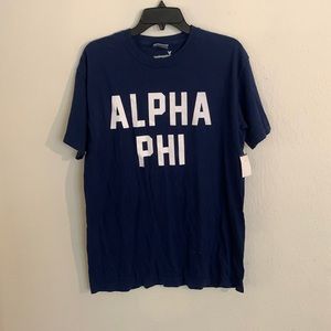 Univeristy Tees Navy Alpha Phi T-shirt comfort colors collegiate